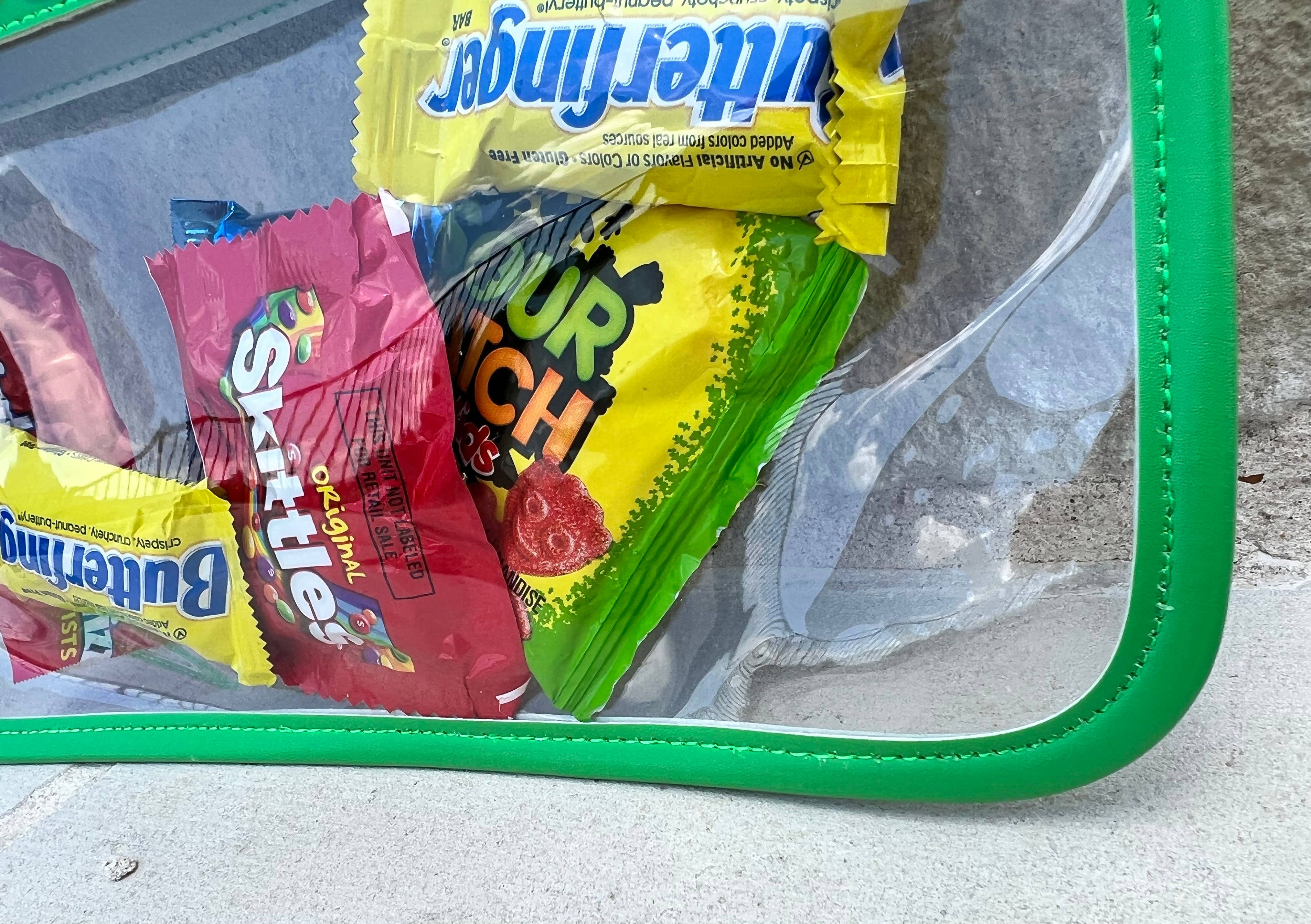 Dilworth Road - Wholesale Pouch - Women's - SNACKS  Faux Leather Zip Pouch with Chenille Letter Patch2