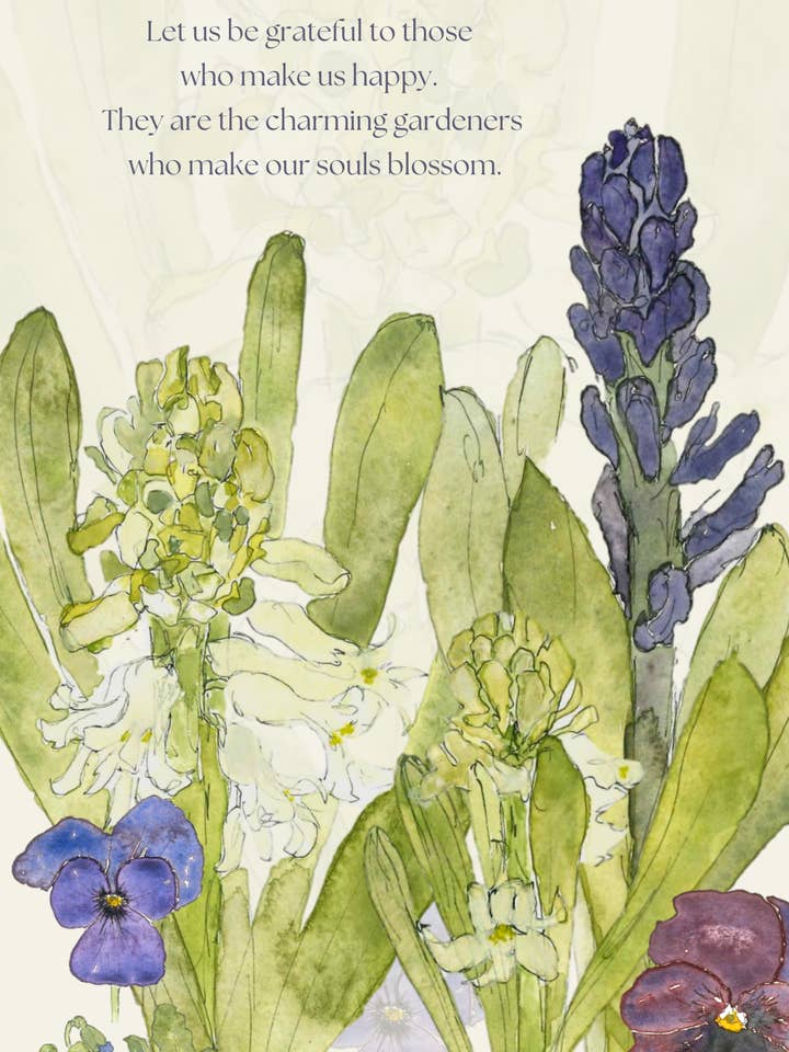 Hyacinth lykønskningskort for engroshandel hos Leafy Lexicon