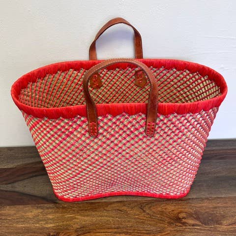 Gitzell FairTrade - Wholesale Basket - Checkered Totes, Madagascar