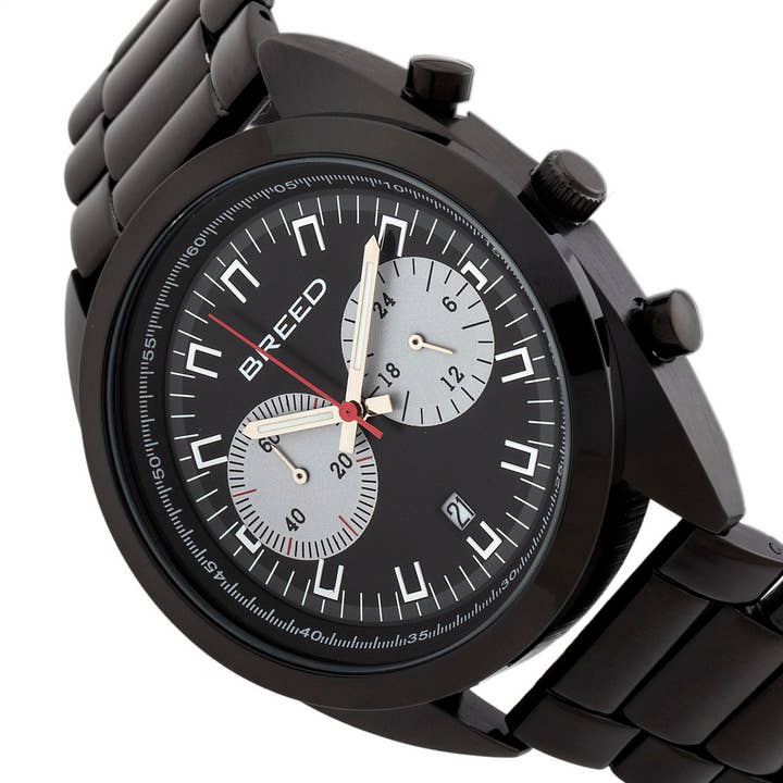 Breed - Venta al por mayor Reloj de pulsera - Hombre - Reloj de pulsera Breed Racer con cronógrafo y fecha