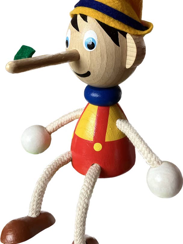 Wooden Magnet - Pinocchio - Handcrafted for wholesale by Toywood