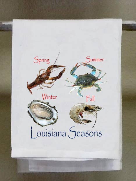 Dish Towel, Cajun, Seasons, LA, AL, MS, TX for wholesale by Sassy Talkin