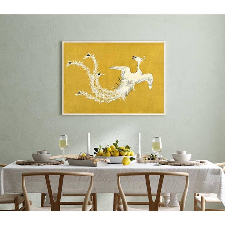 Rock Paper Scissors Wall Art - Vendita all'ingrosso Stampa artistica - Fenice bianca di Kamisaka Sekka