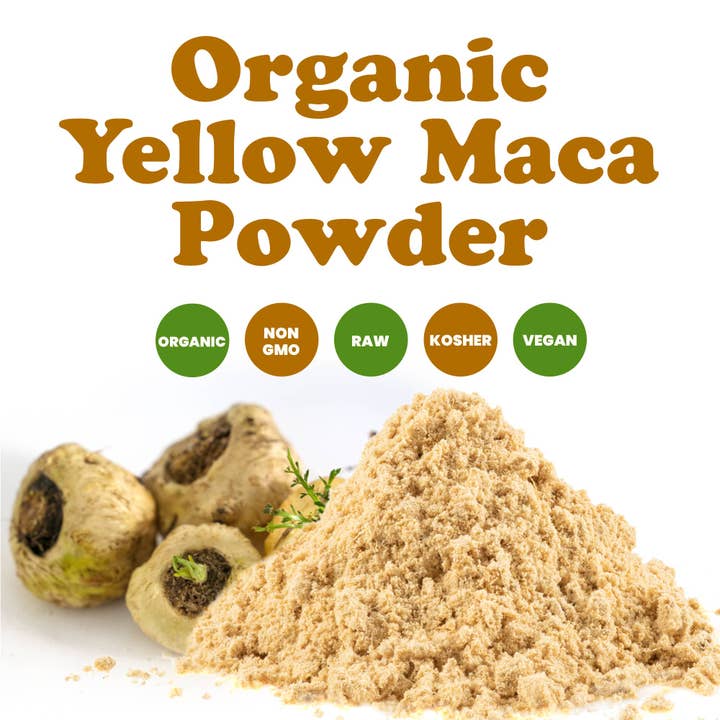 Food To Live – Engroshandel Protein-/superfoodpulver – Organisk gult Maca-pulver - Rå malet Maca-rod, mel