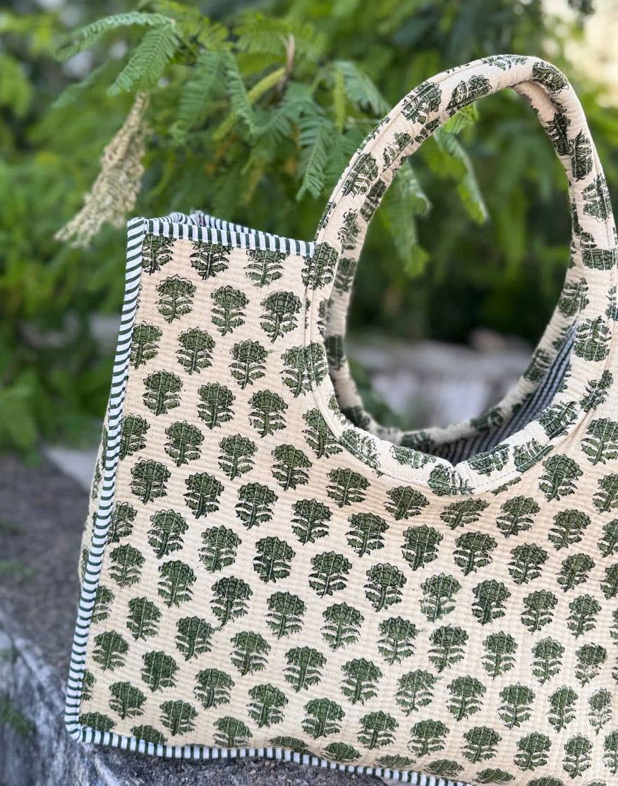 bhavnas boutique – wholesale Tote bag – Women's – Chic Quilted Cotton Handbag Quilted Women's Handbags 1