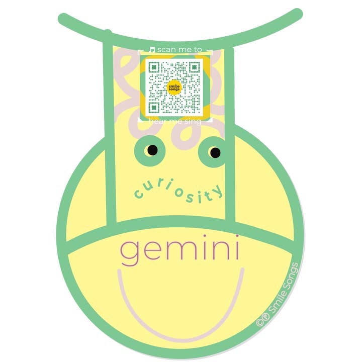 Smile Songs - Wholesale Sticker - Smile Songs 12 Zodiac Signs Astrology QR Code Stickers4