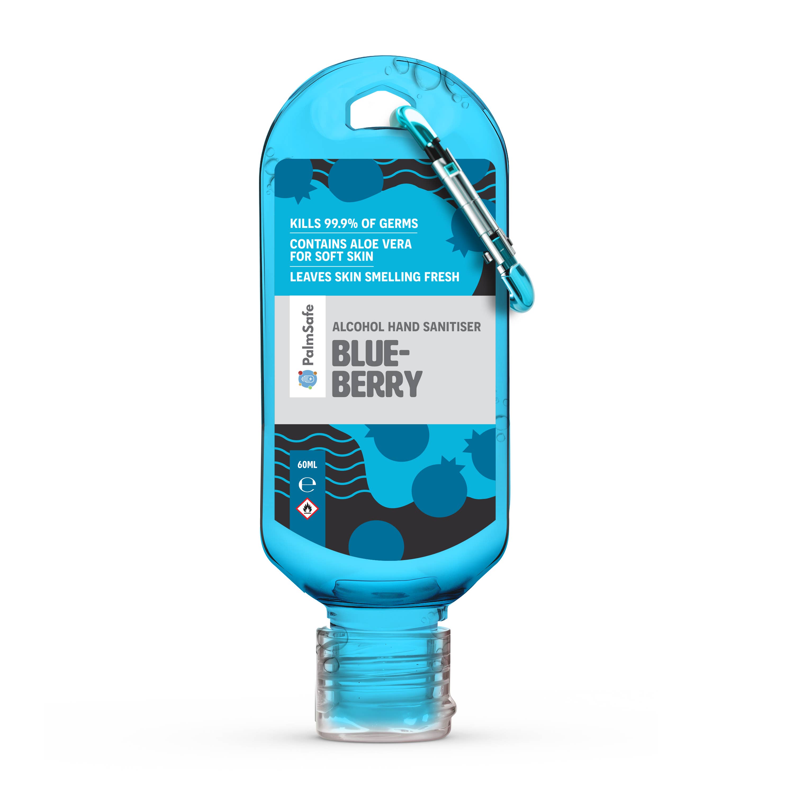 Palm Safe – wholesale Hand sanitiser – 60ml Clip Bottles8