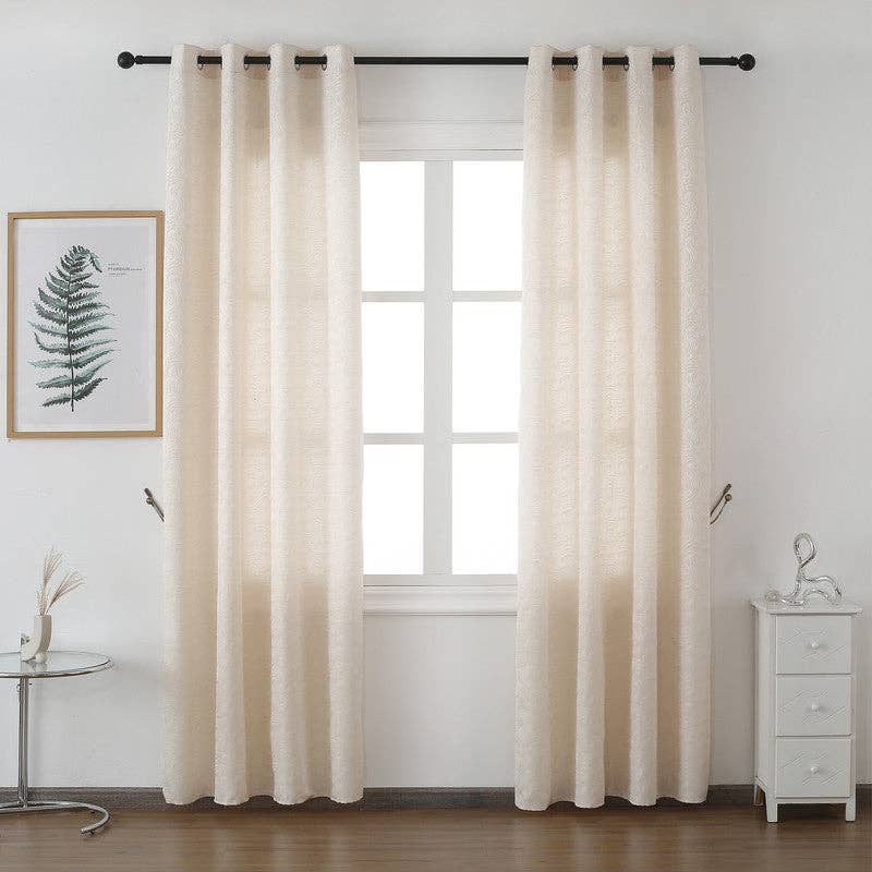 BOD HOME - Wholesale Curtain - Curtain Made with Rotating Stripes Pattern Beige 140*260cm0