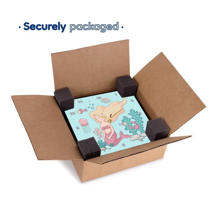 3dRose - Wholesale Wall Clock - 3dRose, Ocean Underwater Mermaid and Animal Illustration for Kids, Wall Clock5