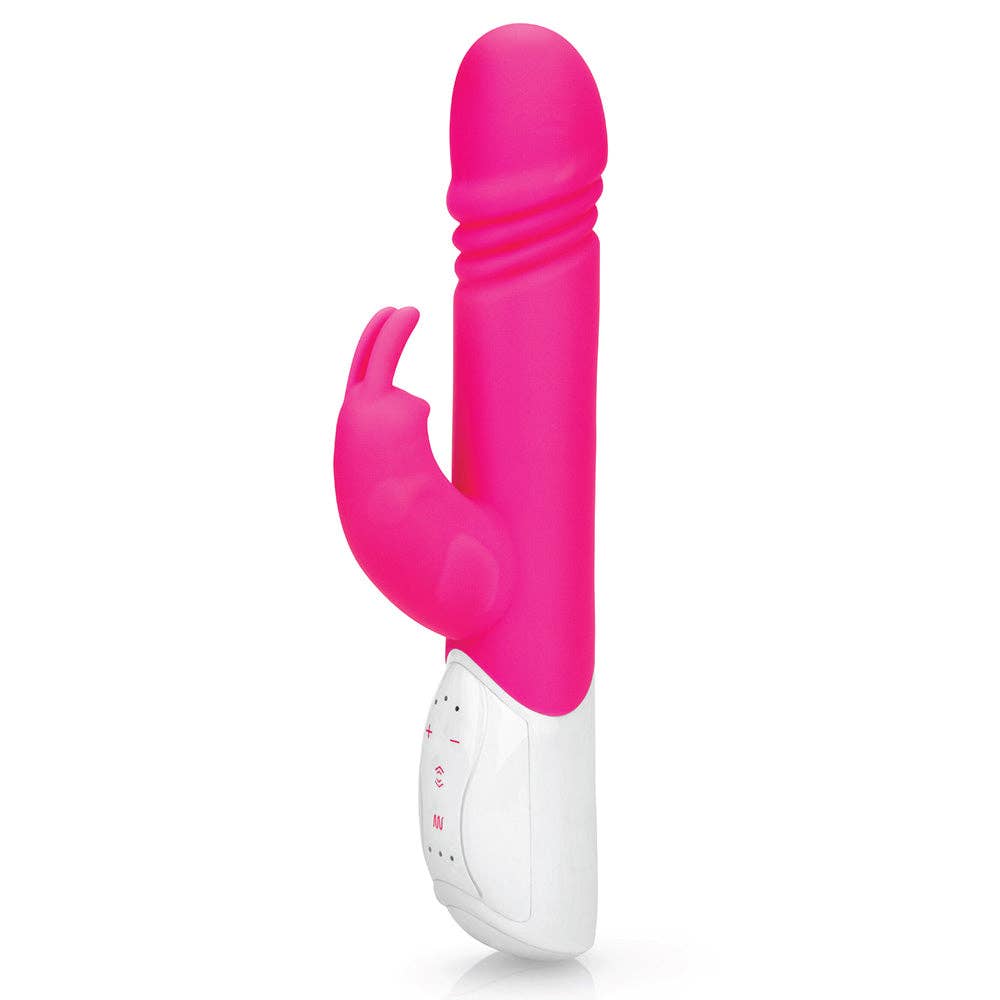 Lux Fetish Store – wholesale Sex toy – Thrusting Rabbit Vibrator with Throbbing Shaft3