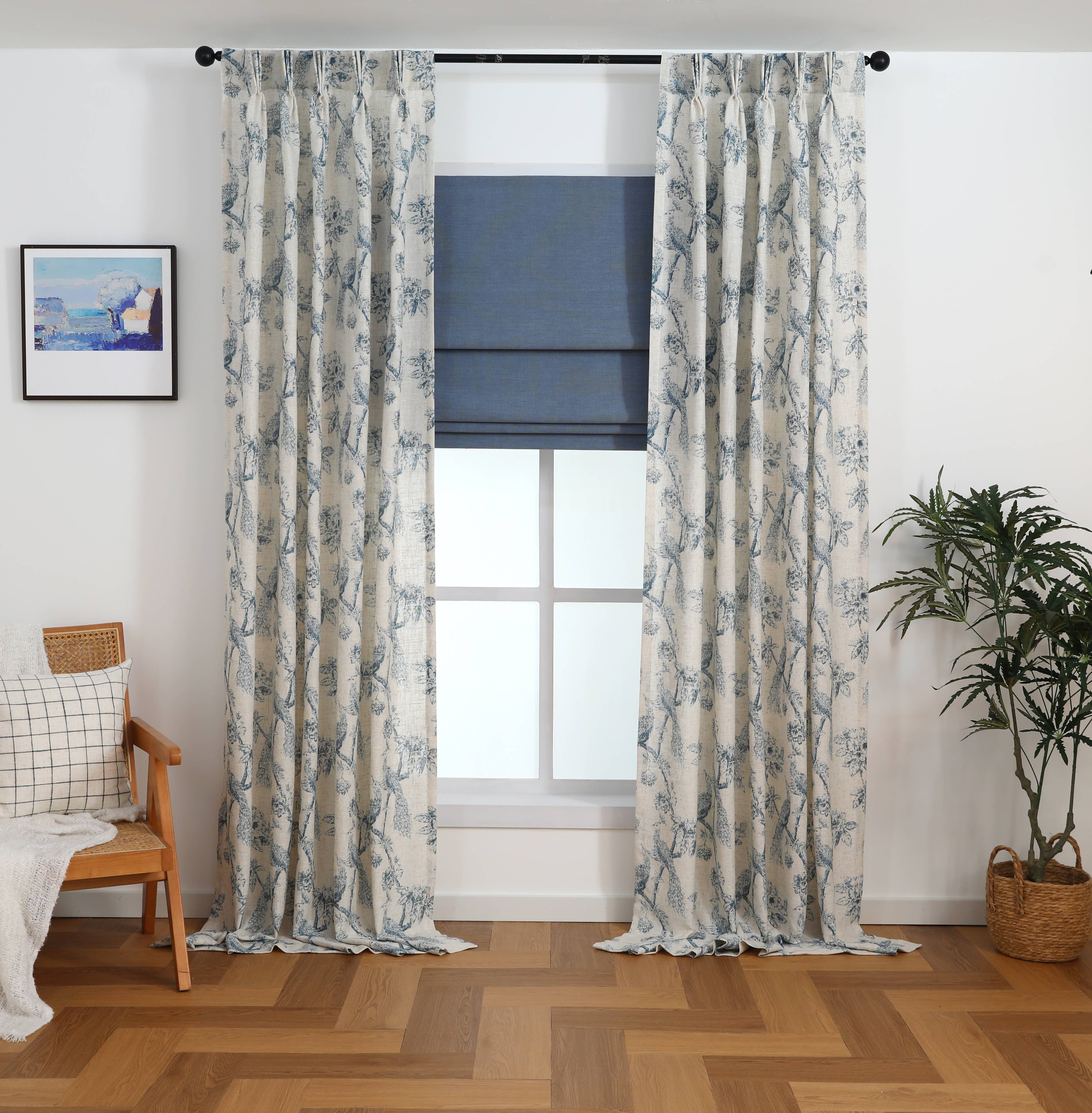 Shadisfy - Wholesale Drape - Peacock Pinch Pleated with Back Tabs Curtain Pair3