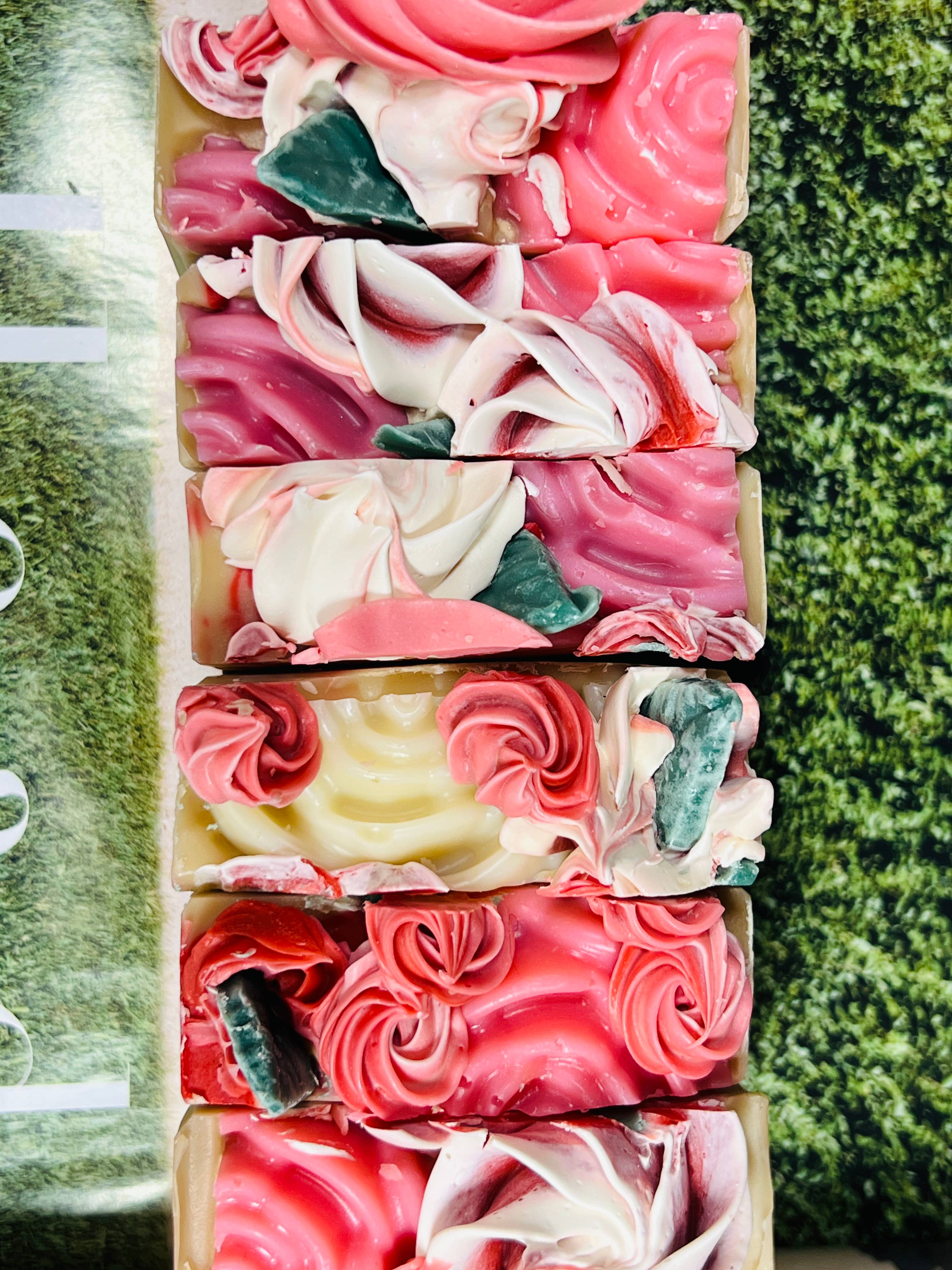 MeiJi & co. - Wholesale Bar Soap - Enchanted Vanilla Rose Garden Artisan Soap Bars (case of 8)3