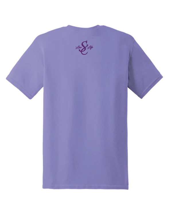 Violet Mardi Gras Mask Short Sleeve Tee for wholesale on Faire2