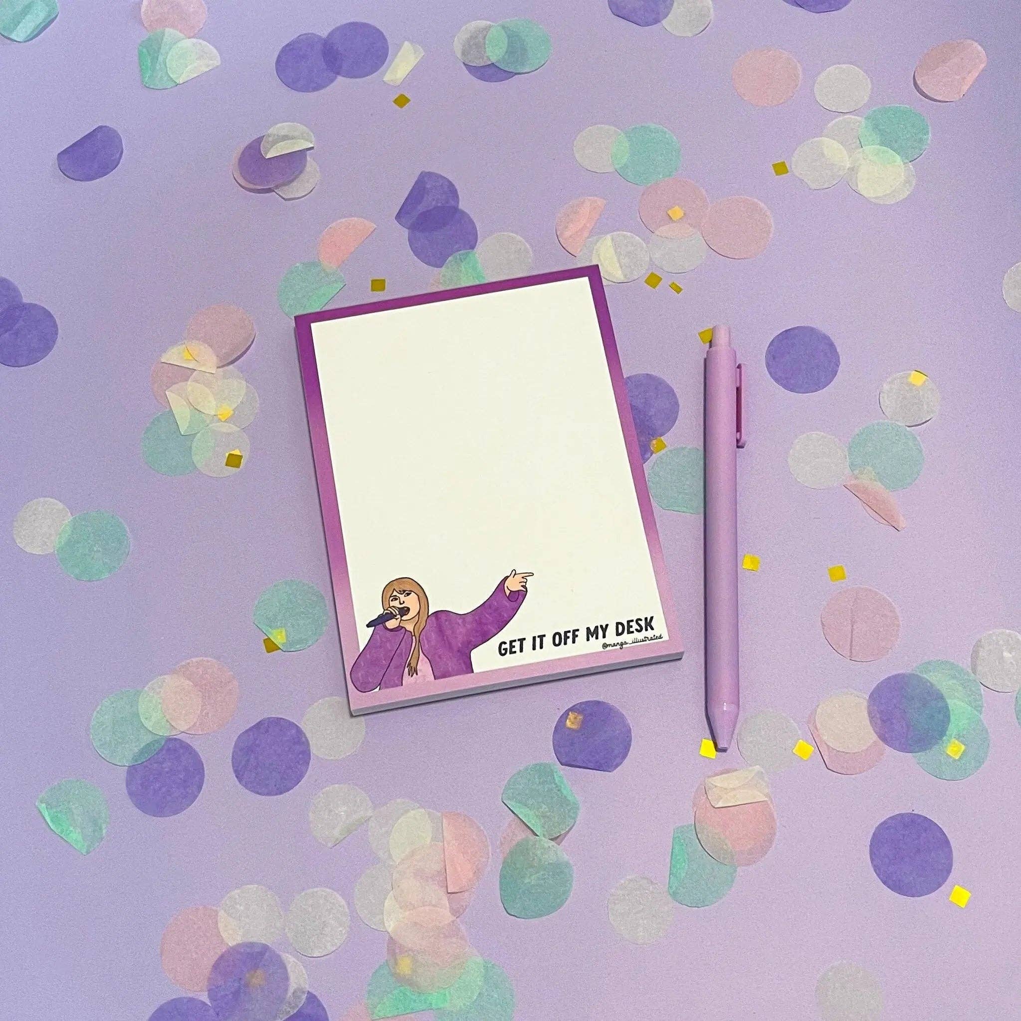 MangoIllustrated - Wholesale Notepad - Get it off my desk notepad1