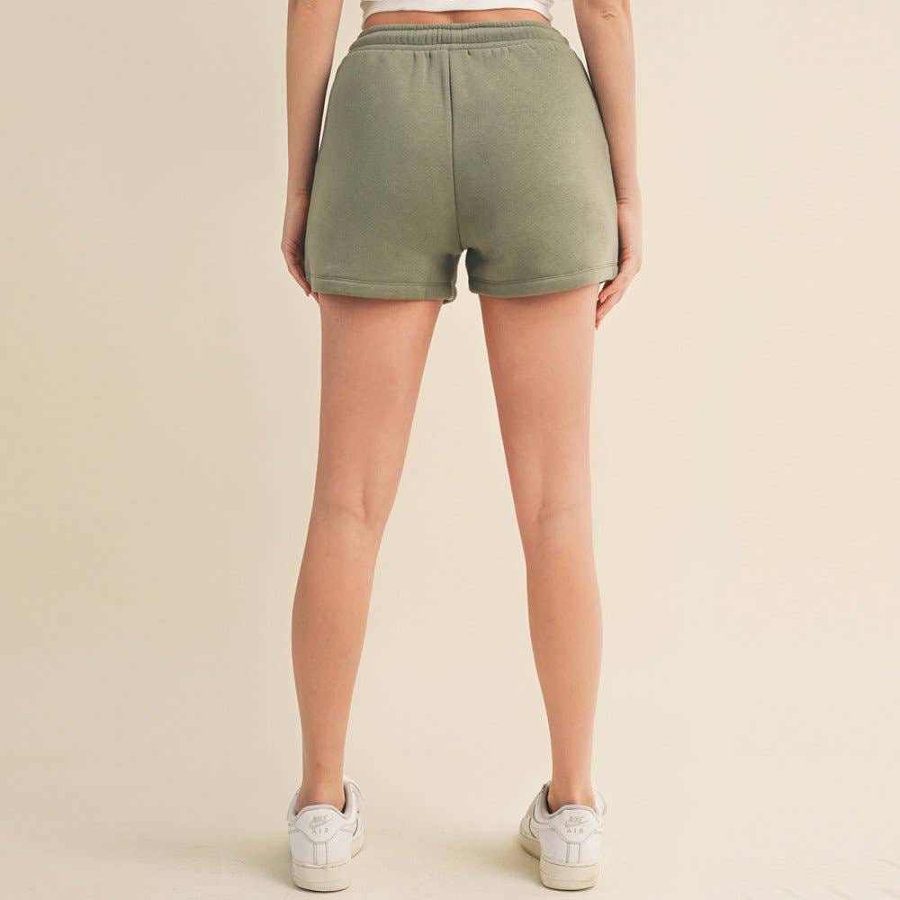 Paperdoll - Wholesale Shorts - Women's - FLEECE SHORTS WITH POCKET AND DRAWSTRING AT WAISTBAND5