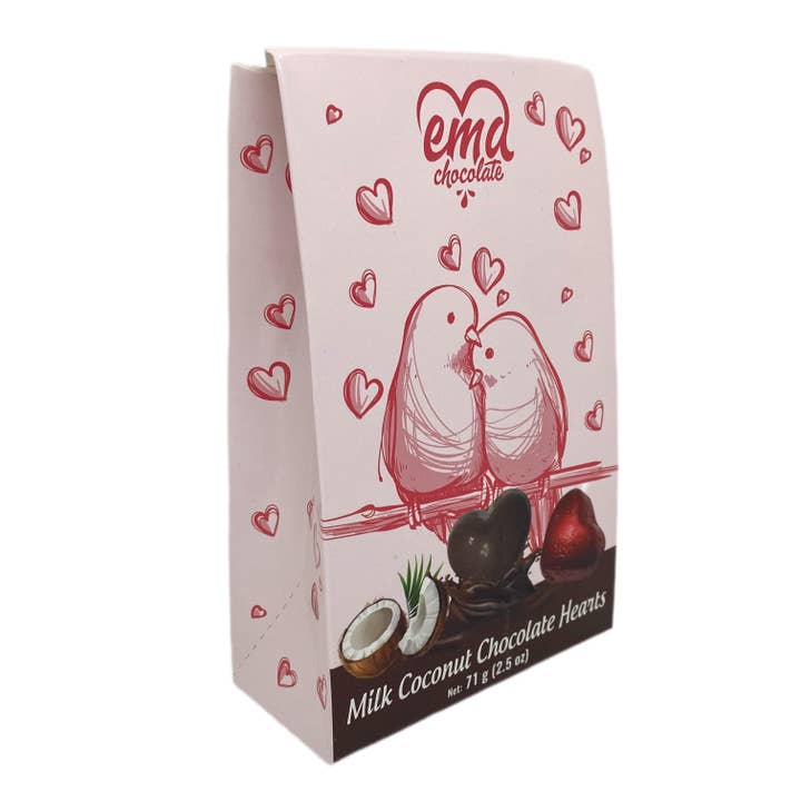 Vezir Premium Heart-Shaped Coconut Cream Milk Chocolate - 71g for wholesale by Aladdin