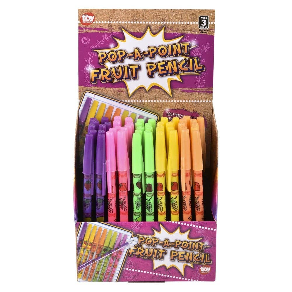 La Luna Bella - Toys - Wholesale Pencil - 5" POP-A-POINT FRUIT PENCIL LLB Stationary3