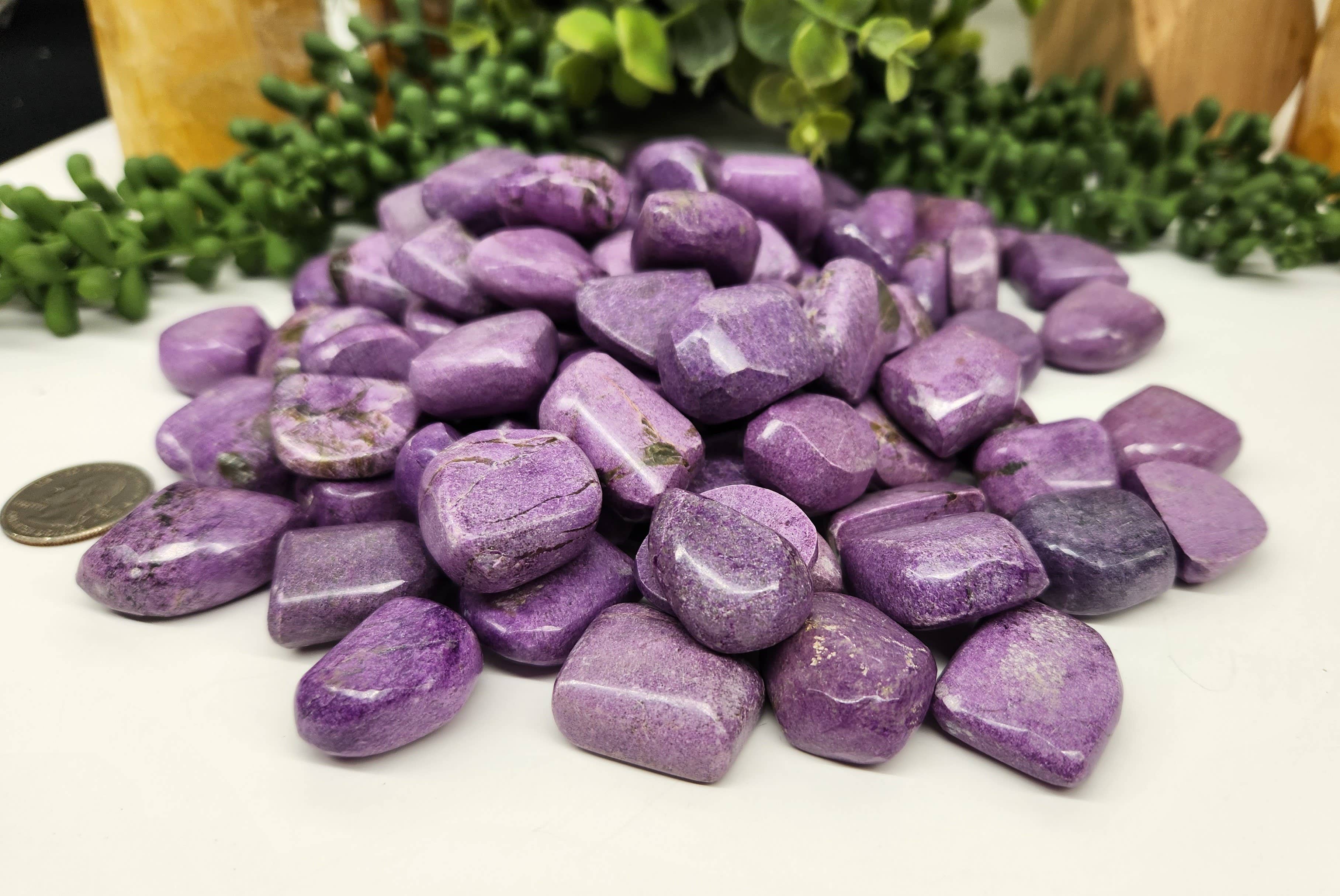 Meraki Gemstones - Wholesale Spiritual Stone/Crystal - Stichtite Tumbled Gemstones  (22-30MM)5