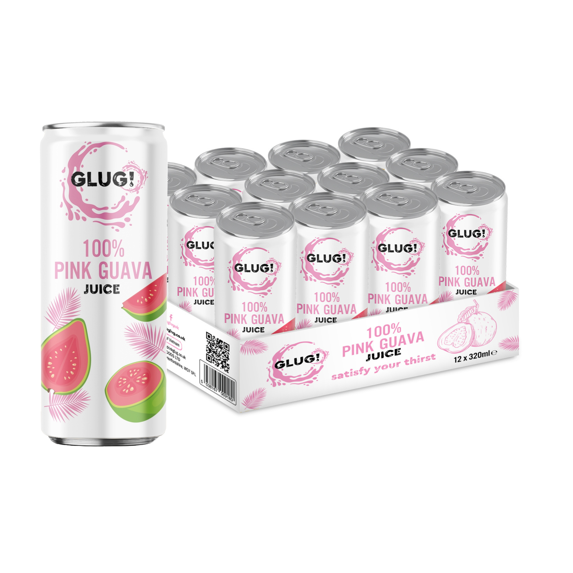 GLUG! – wholesale Fruit juice – 100% Pink Guava Juice (12x320ml)2