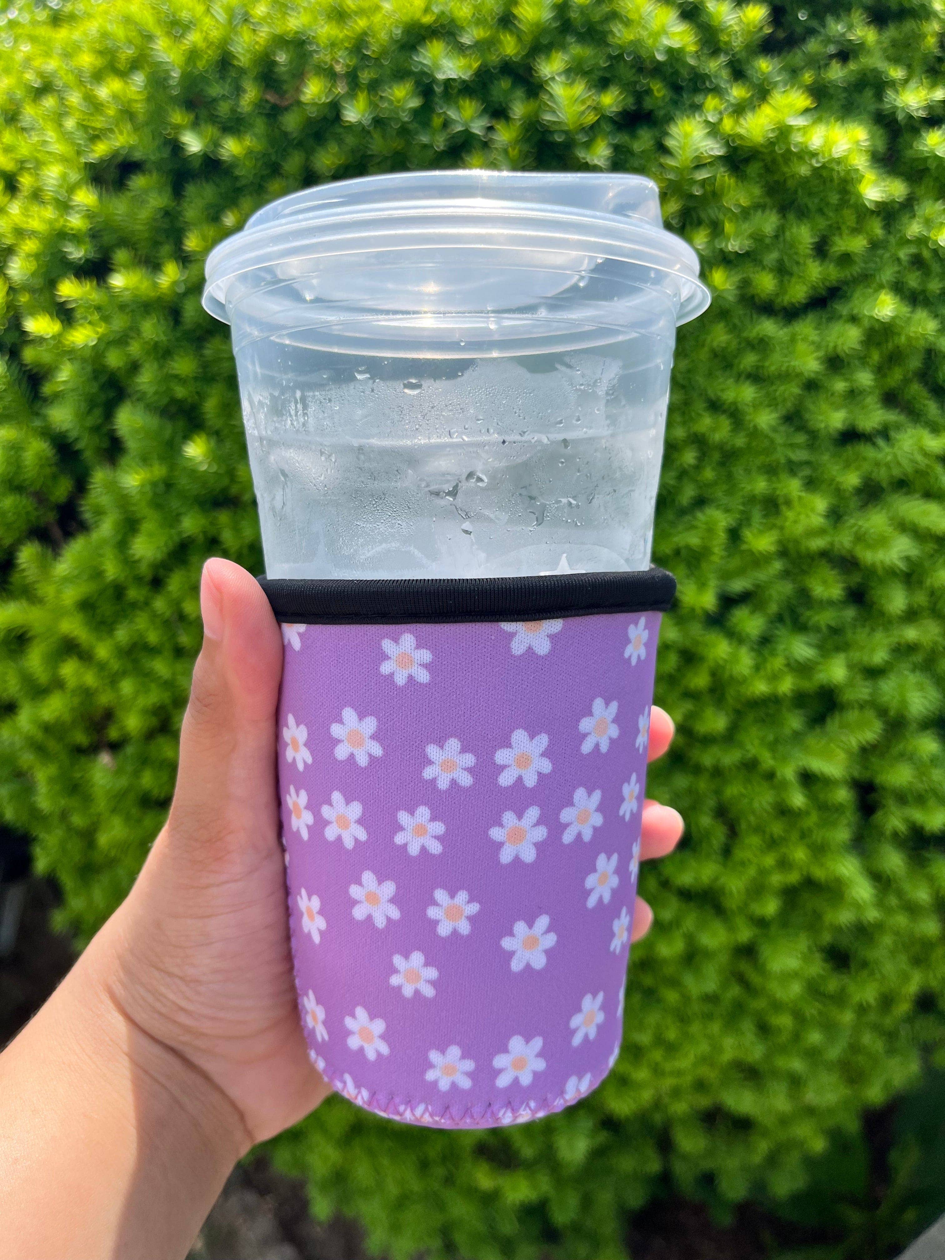 Purple Daisies Coozie Sleeve for wholesale by Kayla Noelle Co