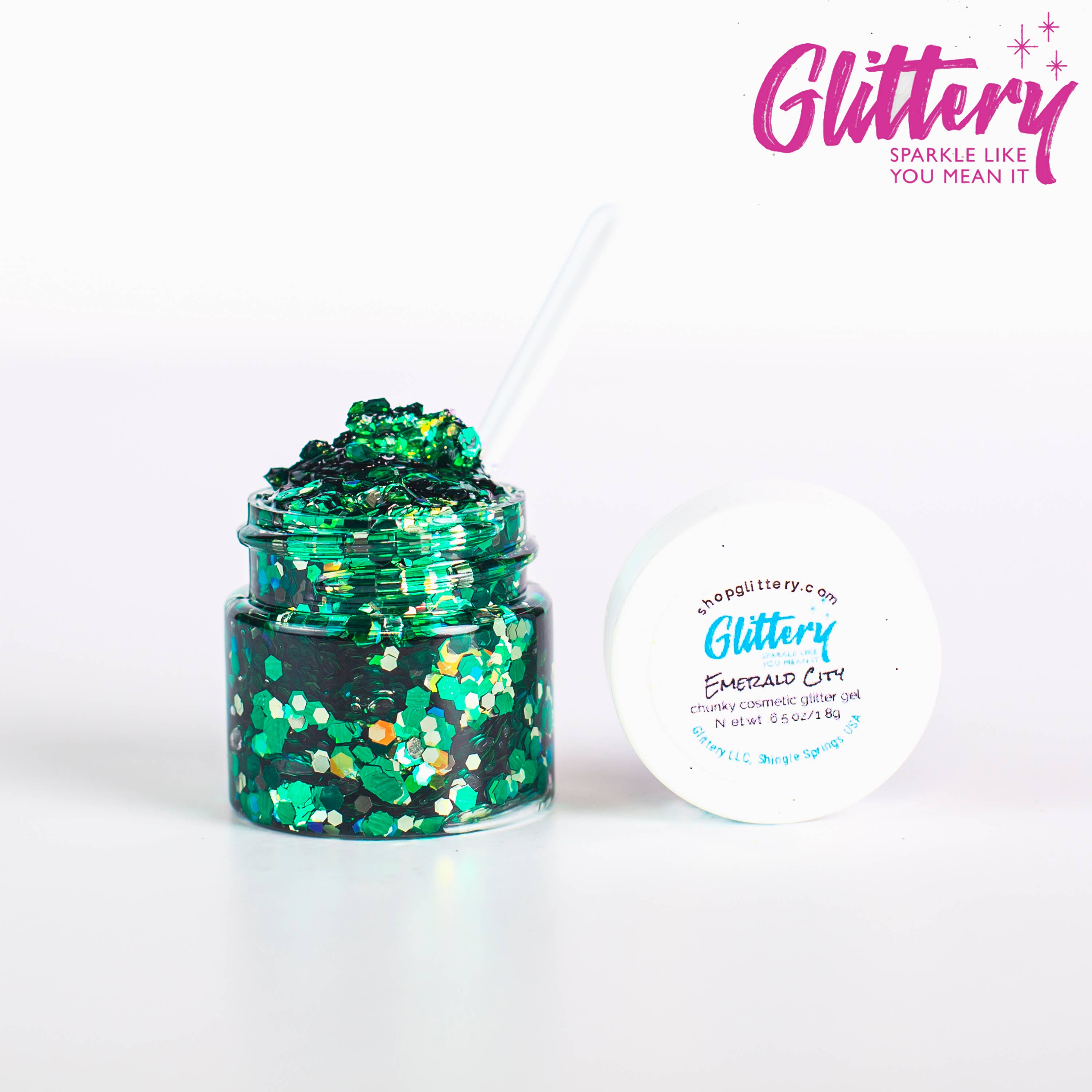Glittery - Edible, Cosmetic and Biodegradable Glitter Products - Vente Paillettes pour le corps - Coffret mixte de 50 gels pailletés pour visage et corps15