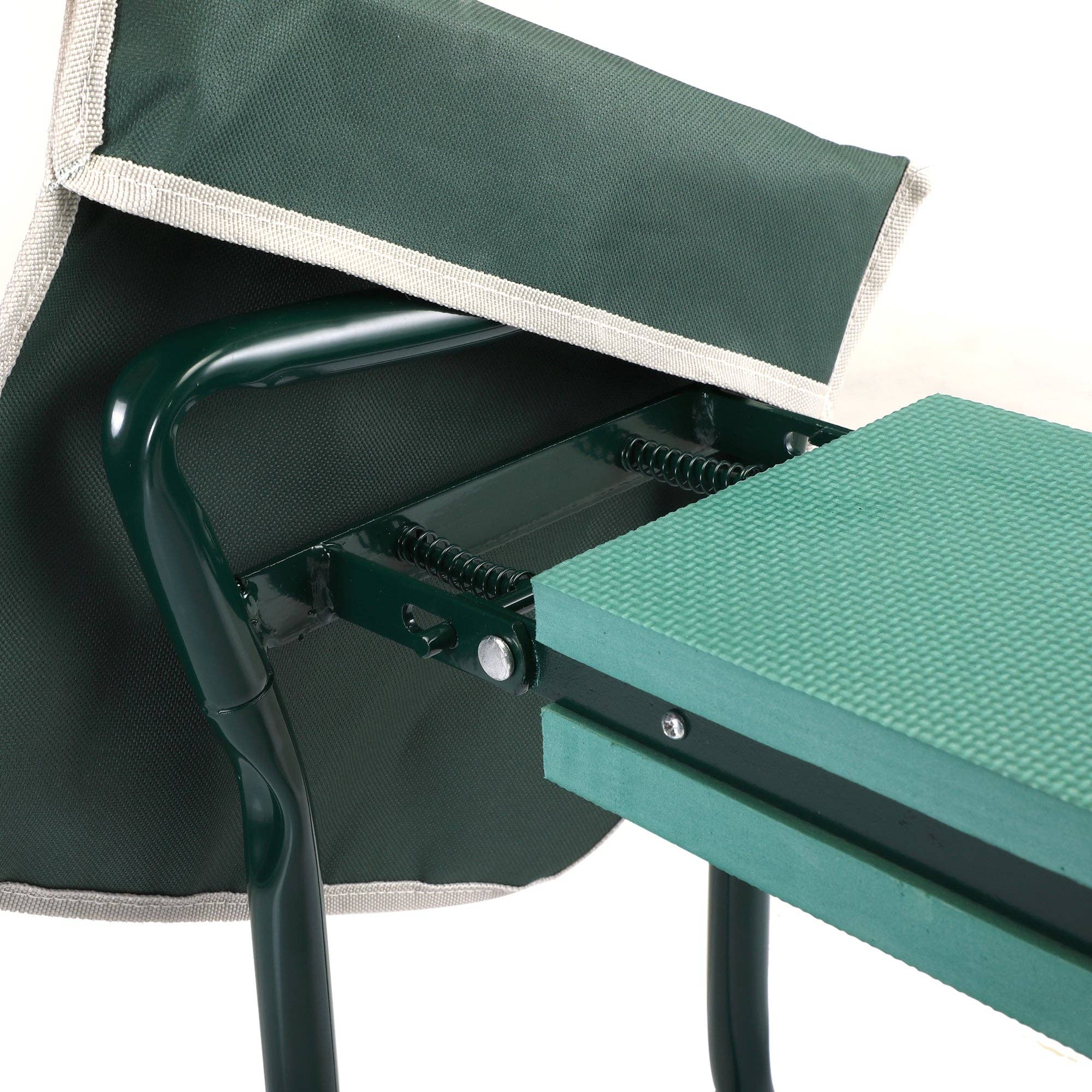 Outdoor 2-in-1 Garden Stool and Kneeler;  Garden Bench with Tool Bags;  Kneeling Pad;  Gift for Parent;  Portable;  Green for wholesale on Faire11