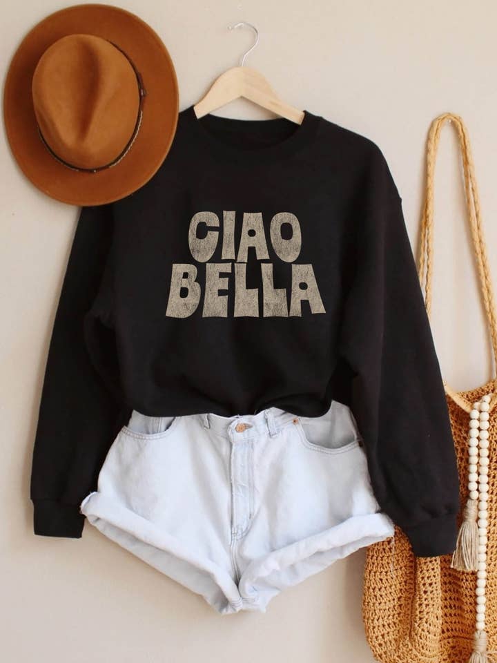 PINK NABI - Wholesale Graphic Sweatshirt - Women's - PNSS-P6726 Ciao Bella Graphic sweatshirt2