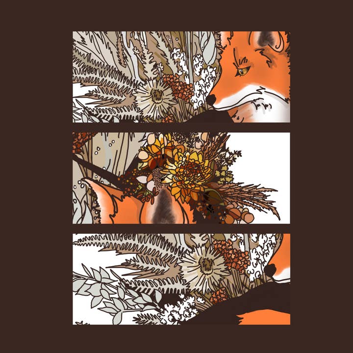 Kristin Bergene Creative LLC - Wholesale Season's Greetings Card - Autumn Witch Fox Greeting Cards | Blank Inside, 5.5” x 4” 4