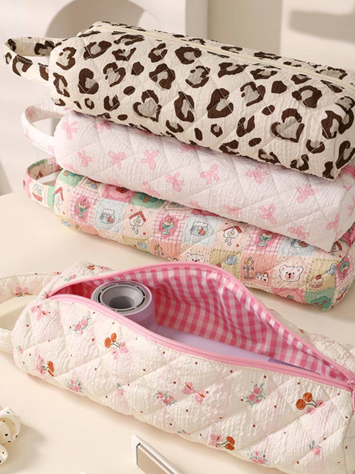 Patterned Quilted Hair Tools Storage Bag for wholesale by Lane & Lily