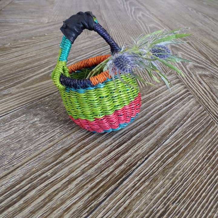 Ti-a Woven Goods - Wholesale Gift Bag - Mini Basket / Gratitude14