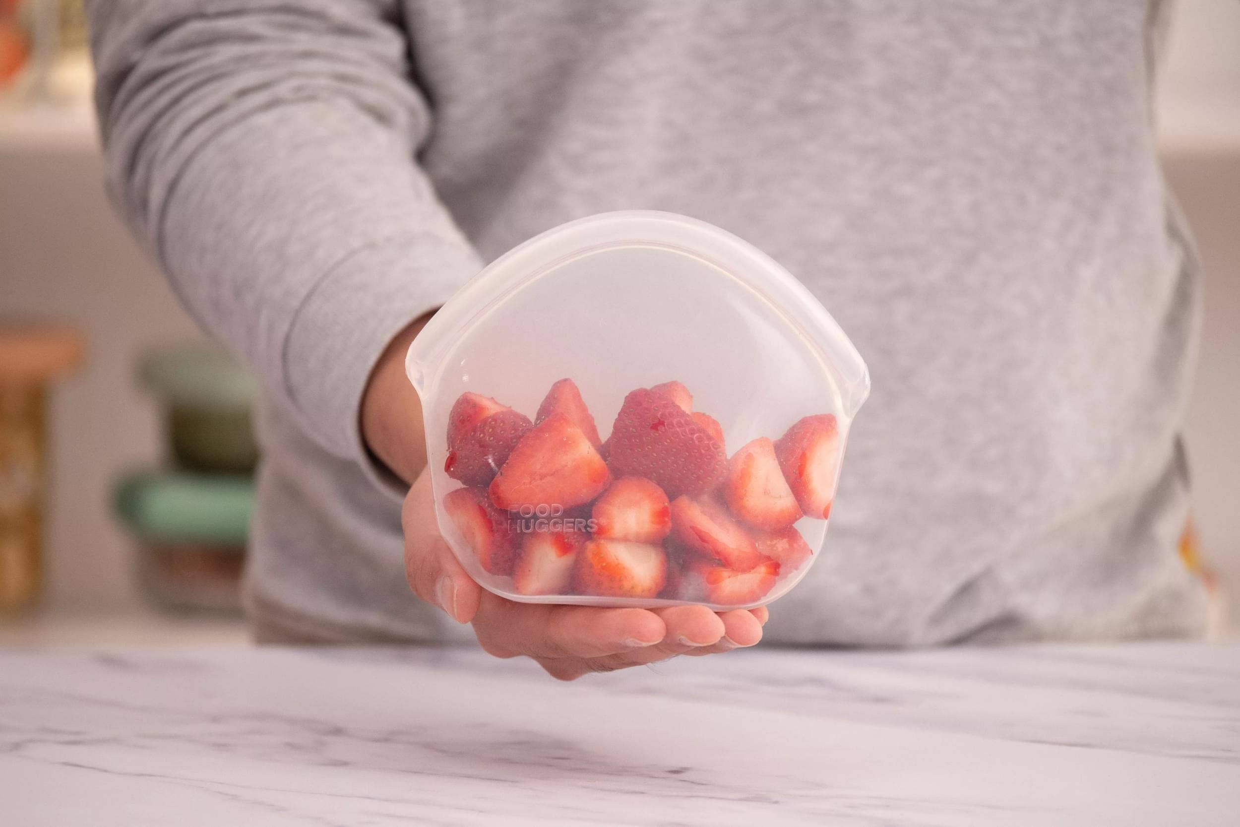 Eco warehouse - Wholesale Food Storage Wrap/Bag - Food Huggers Hugger Bag 400ml Clear2