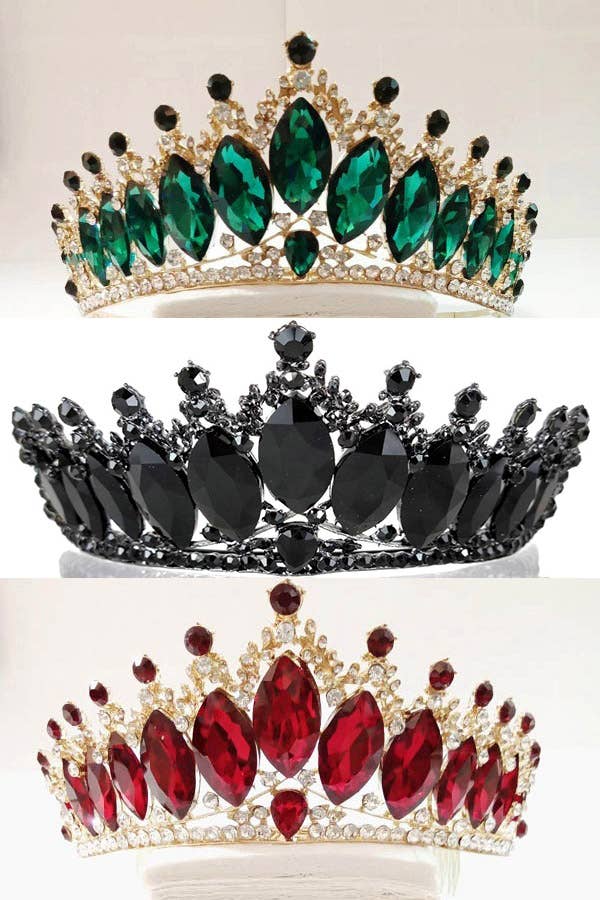 Chicas - Wholesale Tiara - Women's - One Size Fits All Metal Tiara With Jewels HT912-29