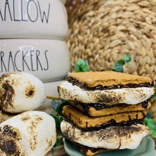 A Gnome on the Roam - Wholesale Decorative Tabletop Object - Faux S'more sandwich, realistic looking fake sweet, smores5