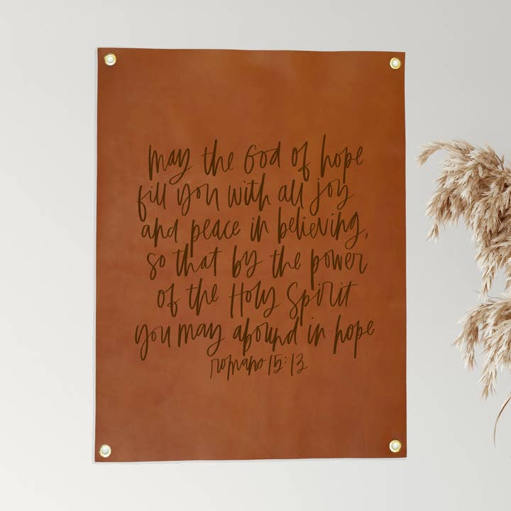 18x24 Custom Leather Banner for wholesale by Crew + Co