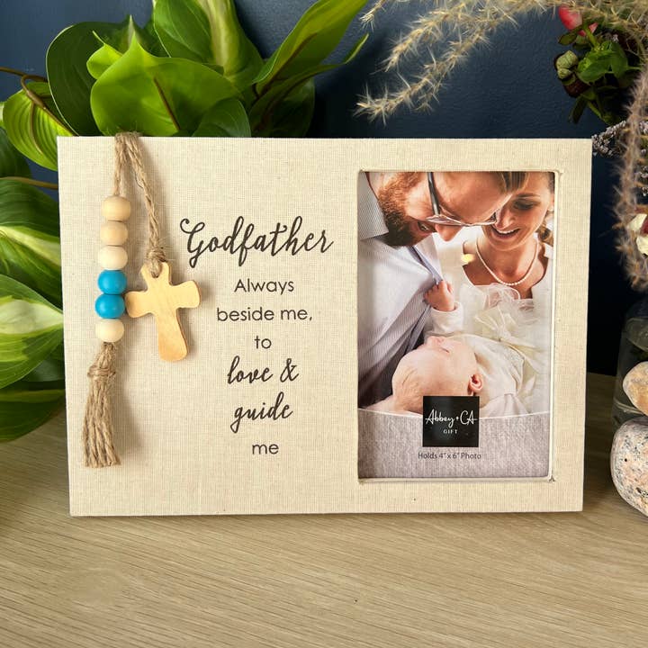 Godparent Fabric Frame for wholesale by Abbey + CA Gift