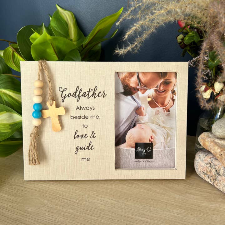 Abbey & CA Gift - Wholesale Picture Frame - Godparent Fabric Frame