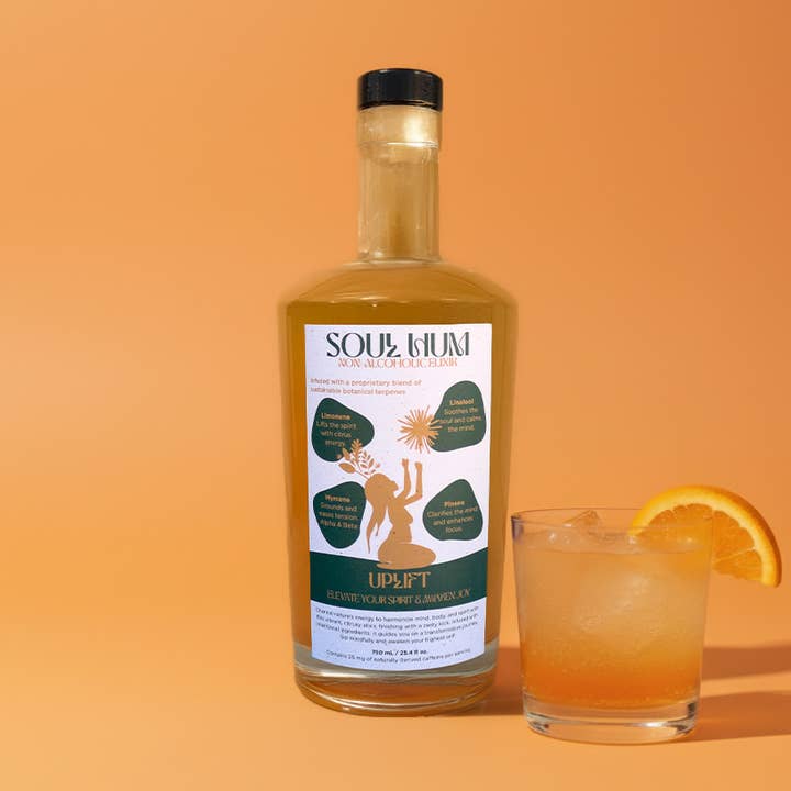 Uplift Elixir - Terpenes, Adaptogens, & Plant-based Energy
for wholesale by Soul Hum Non-Alcoholic Elixirs
