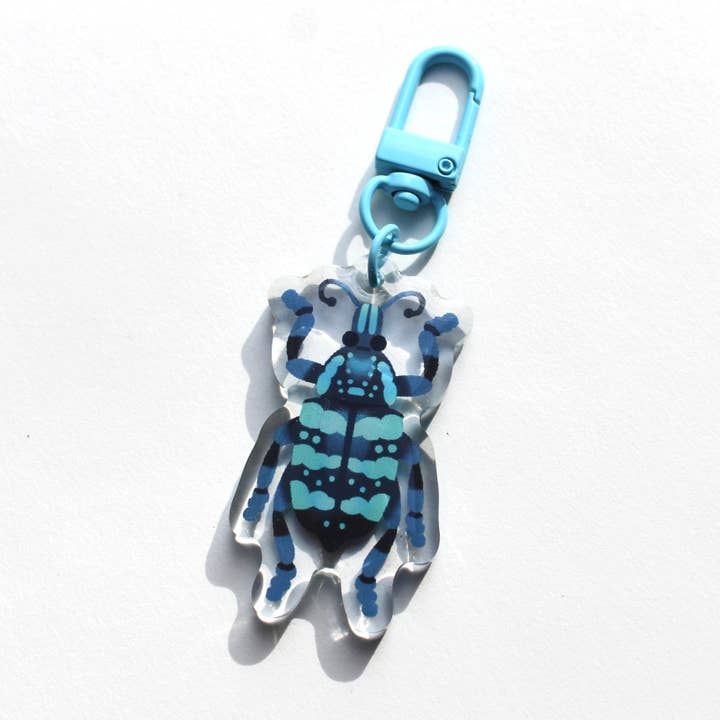 Porte-clés Acrylique Charançon Turquoise pour la vente par Microbiome Arts