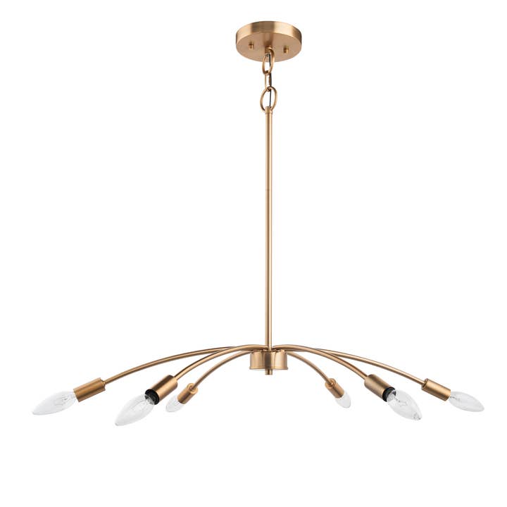 Brio Lighting - Wholesale Chandelier/Hanging Light - Sale - Nimbus Modern Arched Gold 6-Light Ceiling Chandelier7