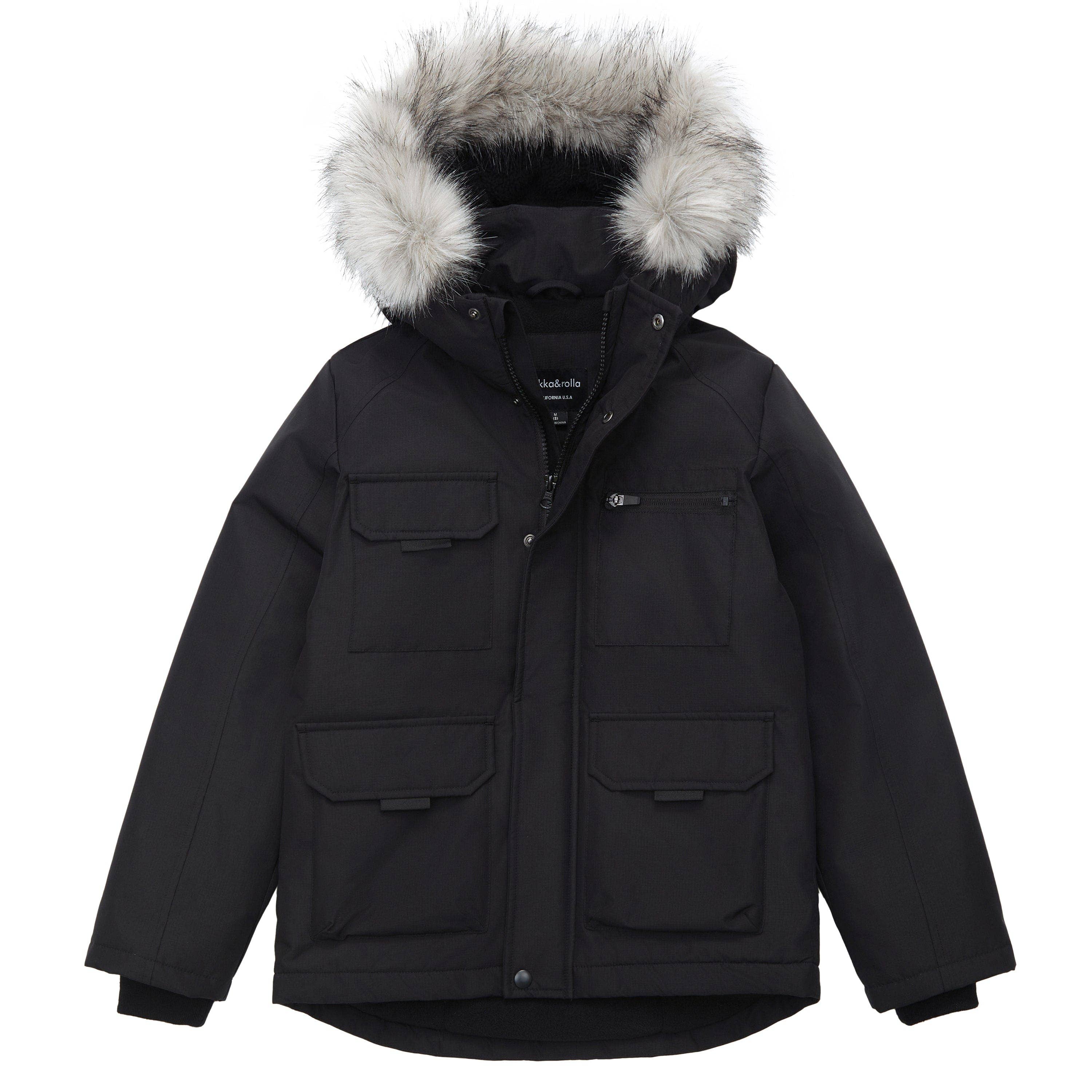 Rokka & Rolla - Wholesale Parka - Kids - Boys' Ripstop Parka Jacket Fleece Lined Winter Coat5