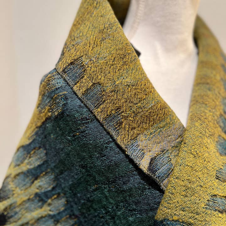 In Style Scarves - Wholesale Wrap – Women's - Reversible Boiled MerinoWool Shawl/Poncho/Wrap Morocco Green1