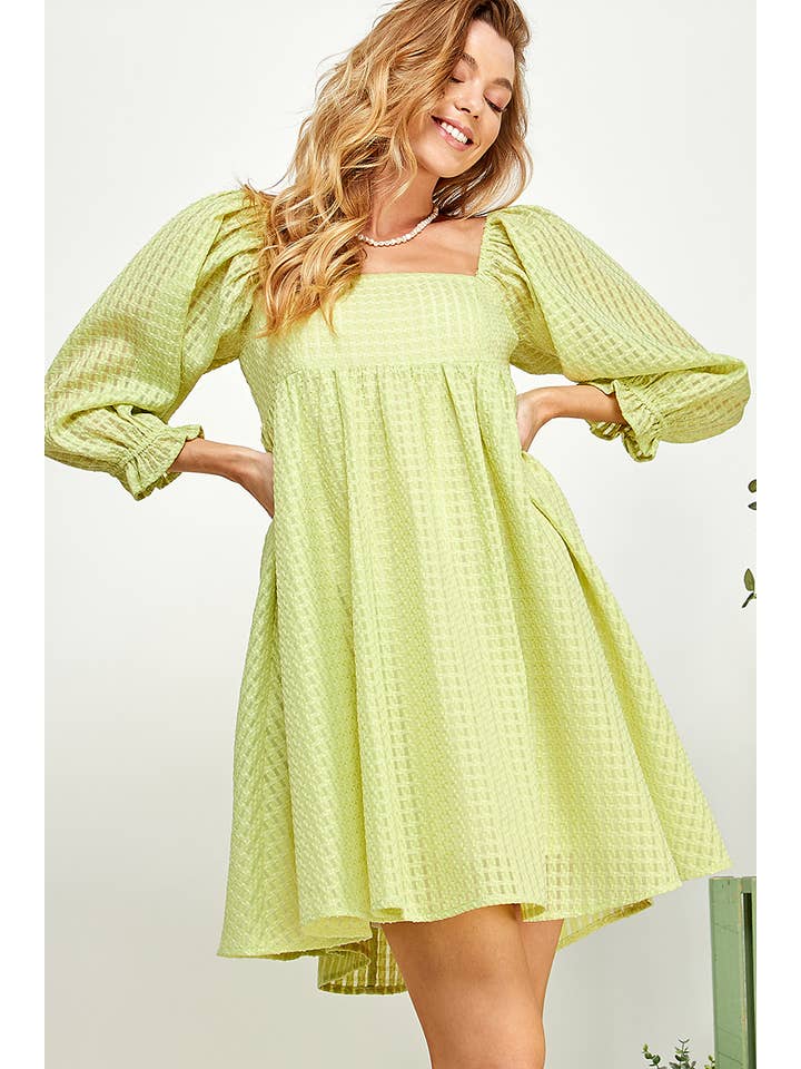 Sweet Lemon - Vente Robe – femme - Robe Babydoll Texturée Blushing Bloom10