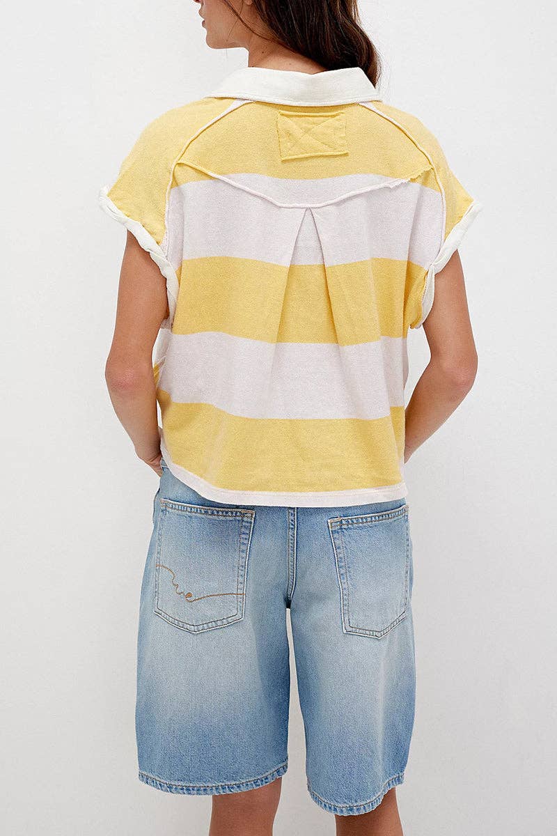 Mccolin - Wholesale Polo - Women's - Striped Polo T-Shirt5