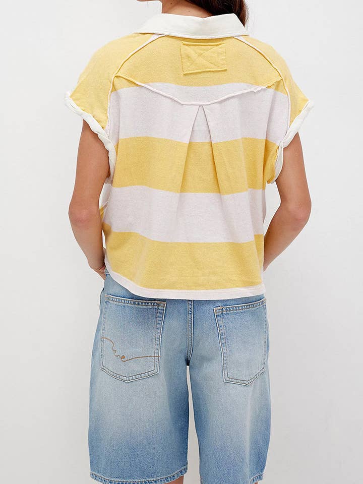 Mccolin - Wholesale Polo - Women's - Striped Polo T-Shirt5