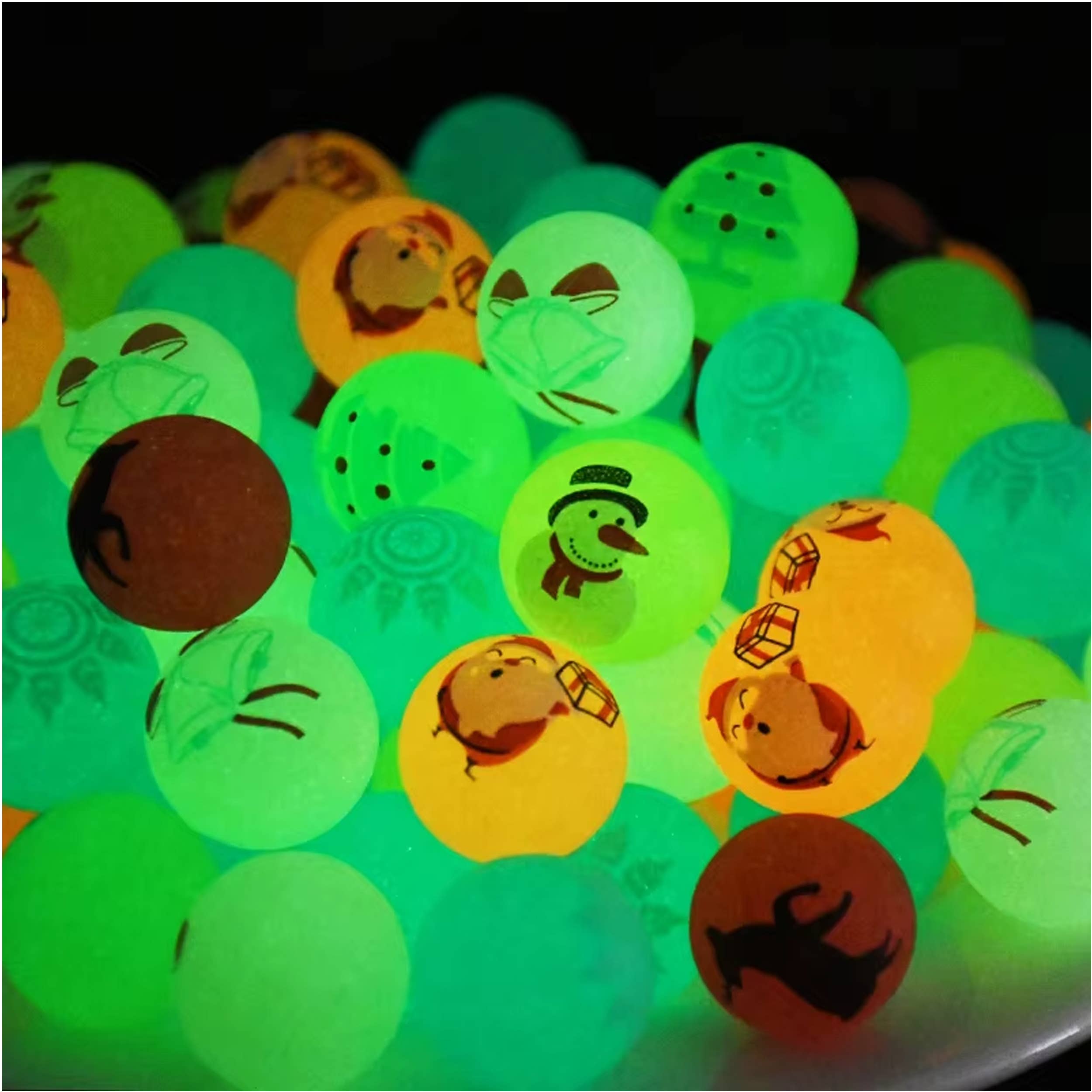 Pagdee Kids Juniors – wholesale Sports ball – Kids – Holiday Décor 10Pcs Glow In The Dark Bouncy Balls For Kids3