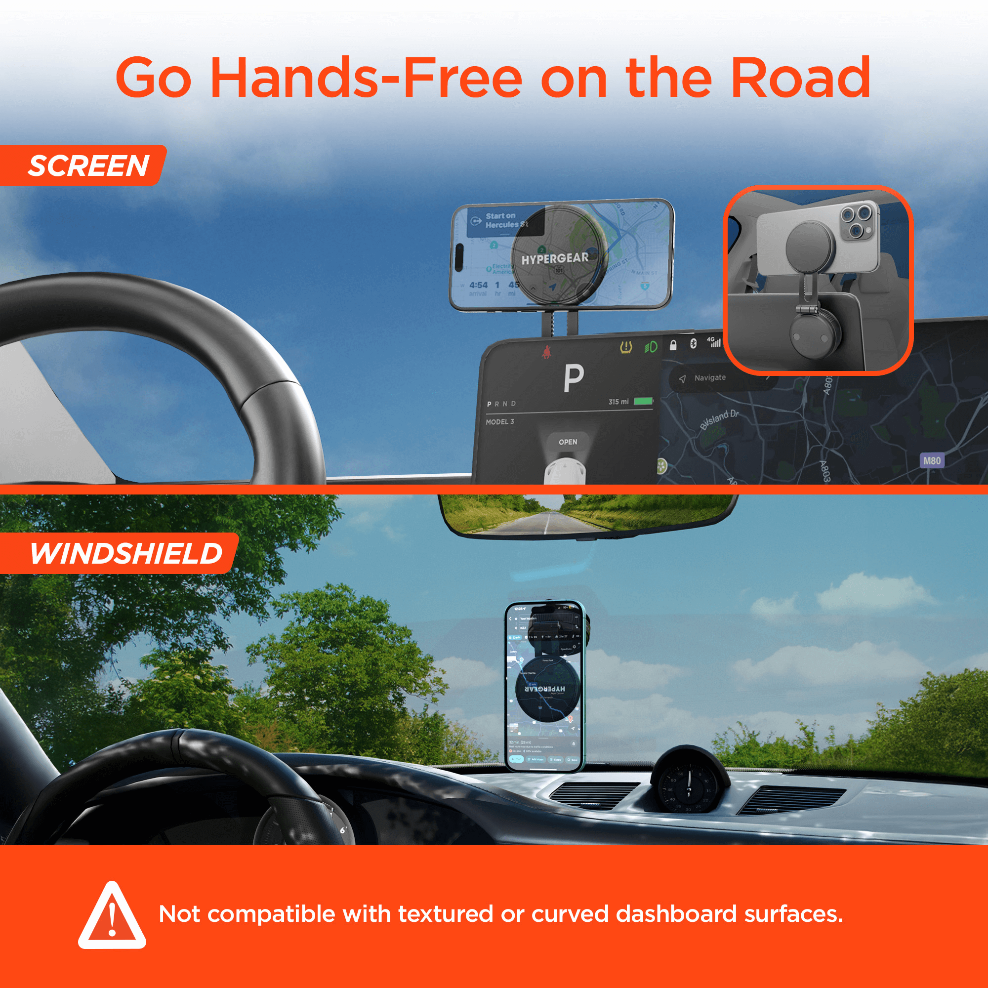 JupiterGear Home - Wholesale Phone/Tablet Stand - HyperGear Mag Vac Magnetic Phone Mount w Vacuum Suction Cup10