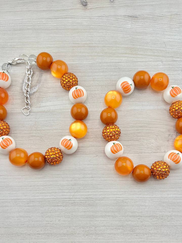 COLLIER CITROUILLE D'AUTOMNE pour la vente par My Trendy Little Pup