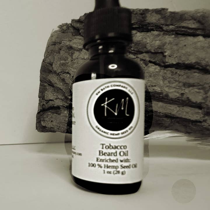 Tobacco Beard Oil for wholesale by KM Bath Company LLC