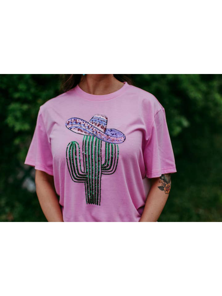 Pink MK413 Shiny Saguaro SS Tee for wholesale on Faire1