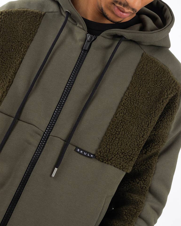 StockNow Unipessoal – Großhandel Jacke - Herren – Jacket Flip Olive Fleece-Cardigan-Jacke3